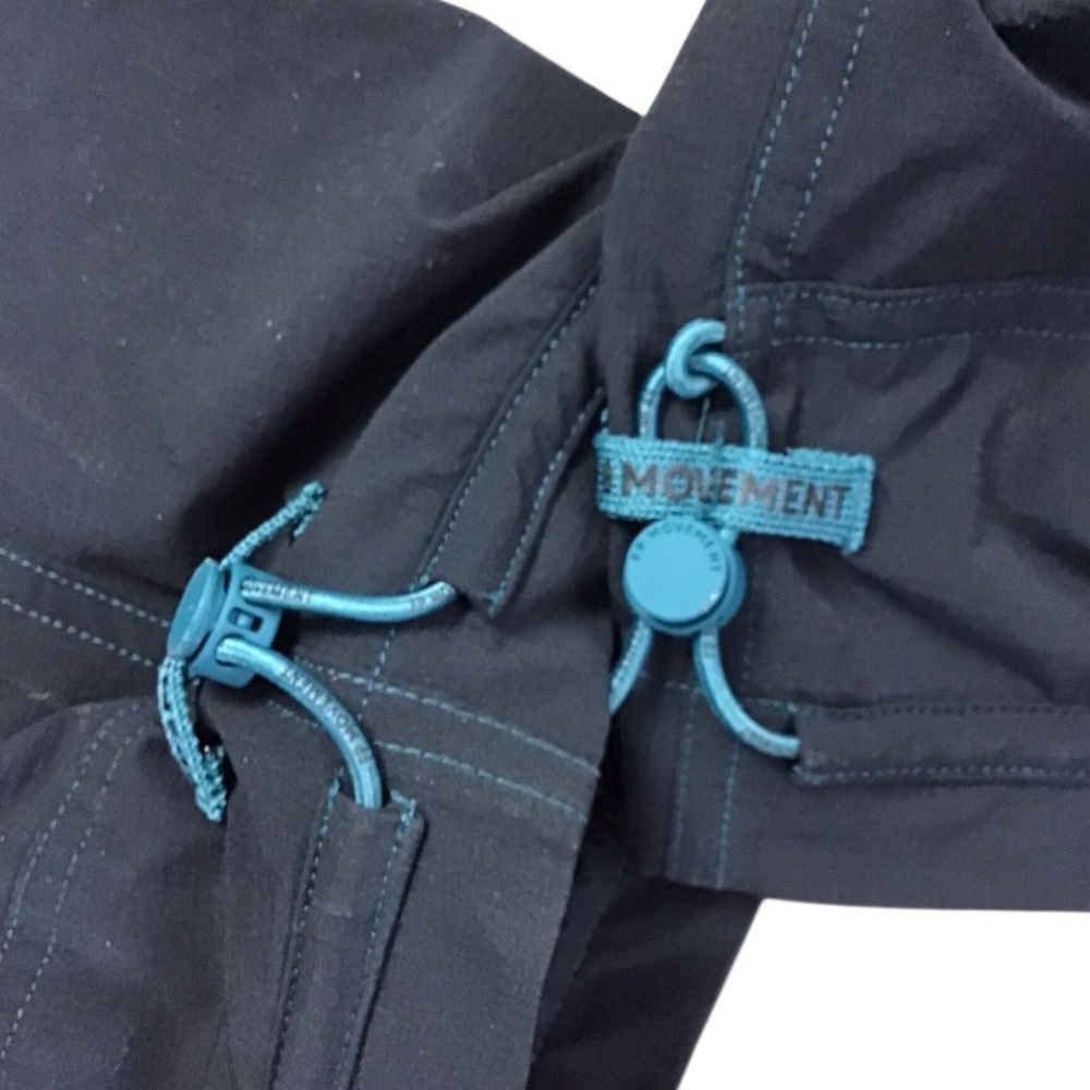Free People Movement Black Nylon Outdoor Hiking Pants Turquoise Stitching Size M - Picture 3 of 14